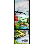 Tablou / Poster pentru decor salon  3D din vinil Cod  TPA084 XXL (3 bucati)